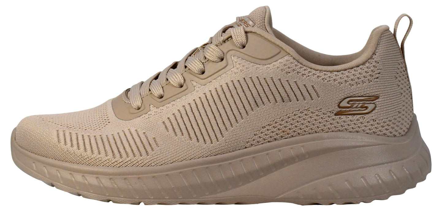Skechers Women's Bobs Squad Chaos- Face Off Shoes, Nude, 6 W