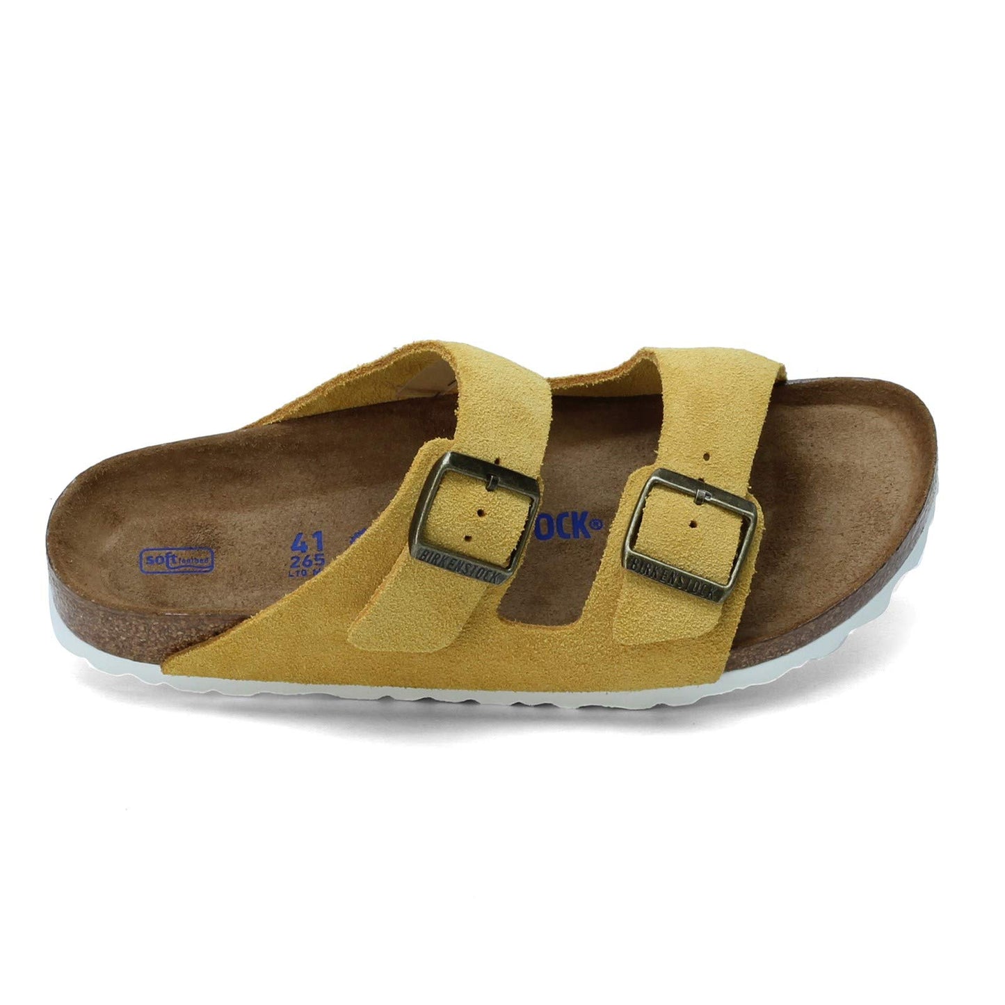 Birkenstock New Women's Arizona SF Slide Sandal Ochre Suede 40 N