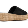 Free People Womens Harbor Raffia Flatform Tan 8 Medium