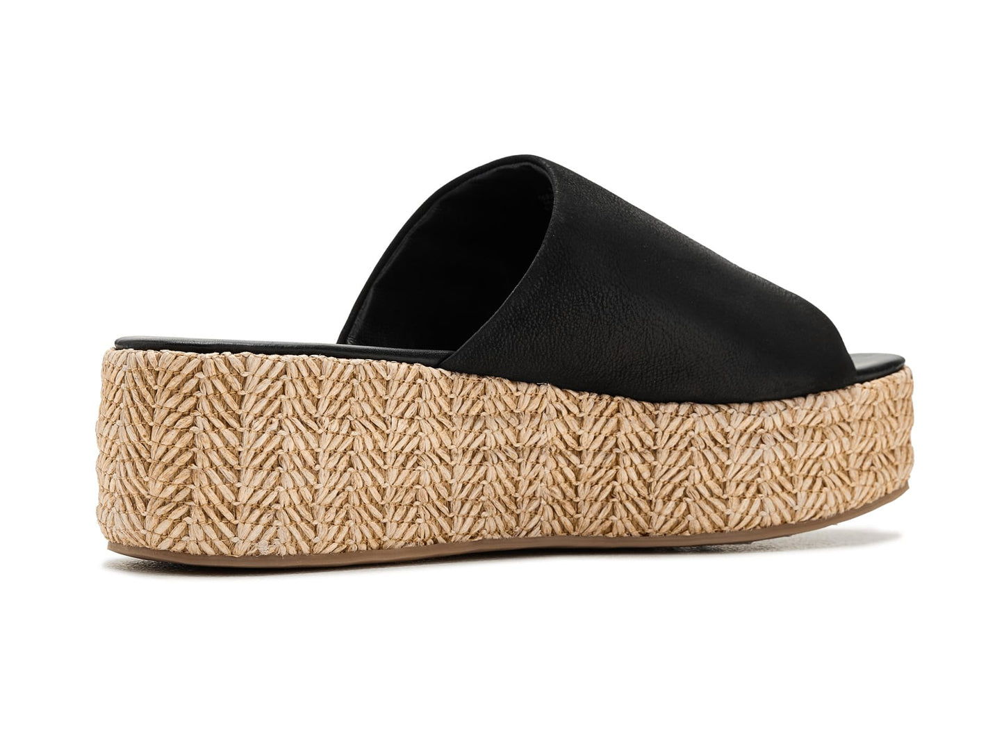Free People Womens Harbor Raffia Flatform Tan 8 Medium