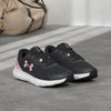 Under Armour Womens Surge 3 Running Shoe, (007) Black/Prime Pink/Prime Pink, 10 US