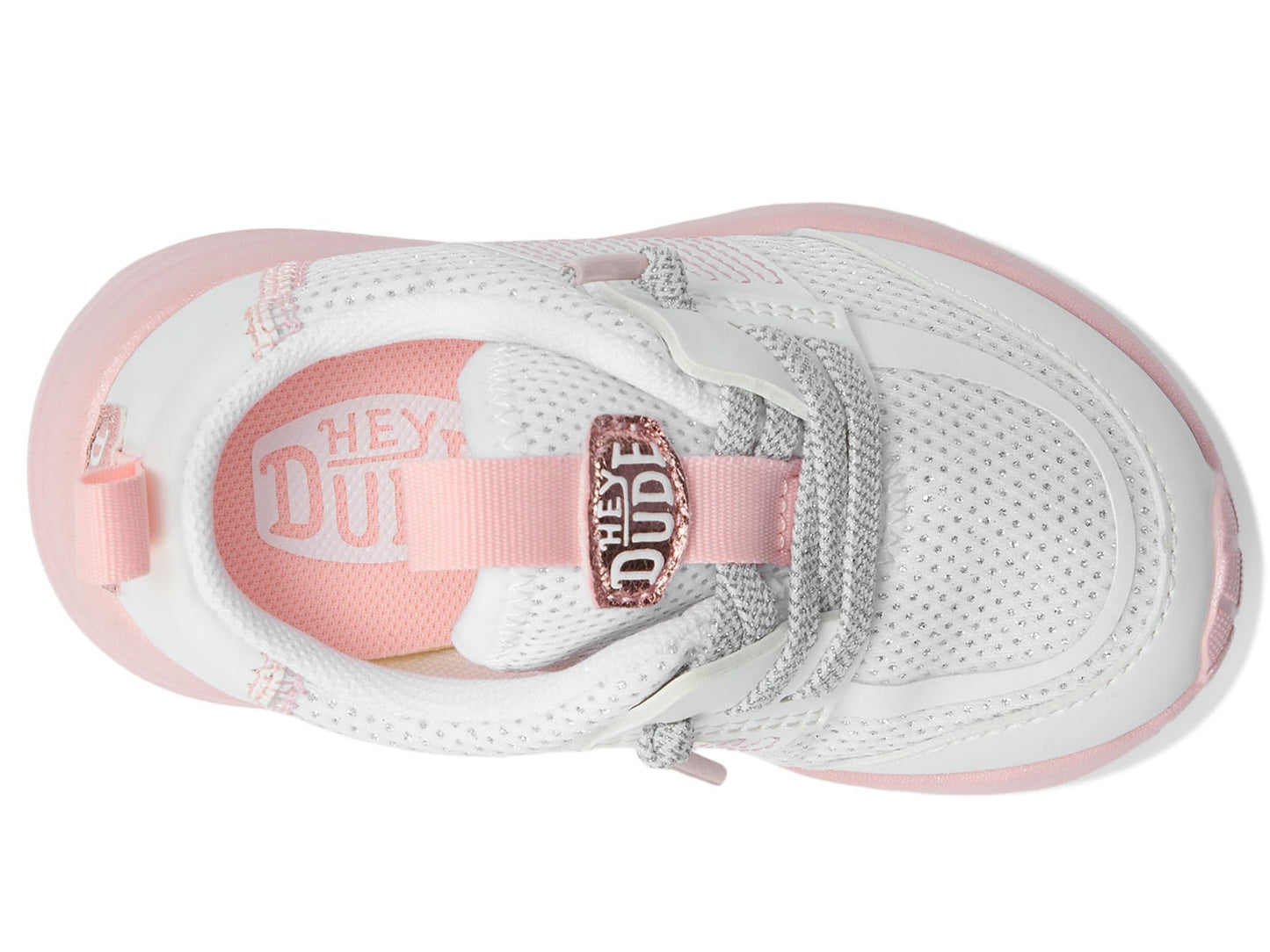 HEYDUDE Kids Womens Sirocco Play Pearl Ombre (Toddler) White/Pink 6 Toddler M