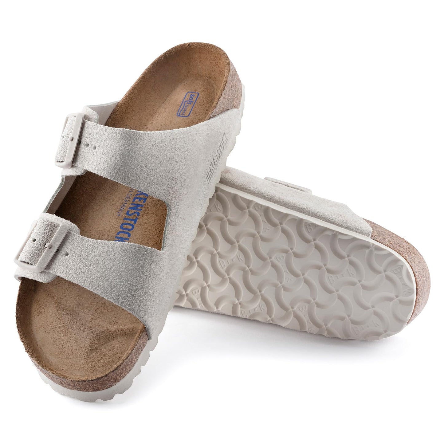 Birkenstock Arizona Soft Footbed - Suede (Unisex) Antique White Suede EU 39 (US Men's 6-6.5, Women's 8-8.5) Narrow
