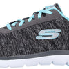 Skechers Women's Flex Appeal 3.0, Black/Light Blue, 8.5