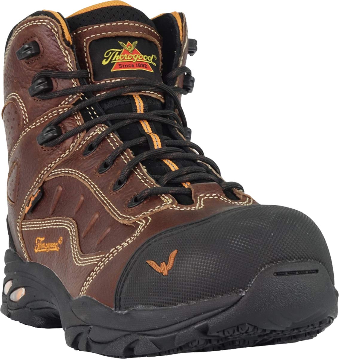 Thorogood Men's 804-4037 VGS-300 Series Static Dissipative 8'' Composite Safety Toe Shoe, Brown - 10.5 W US