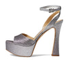 Michael Kors Jenson Platform Sandal Silver/Black 7 M