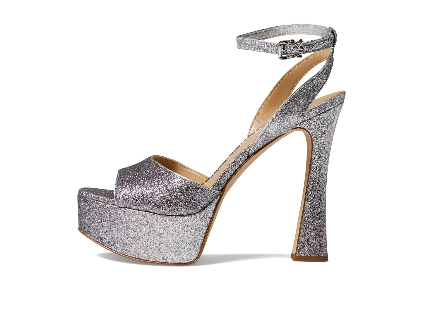 Michael Kors Jenson Platform Sandal Silver/Black 7 M