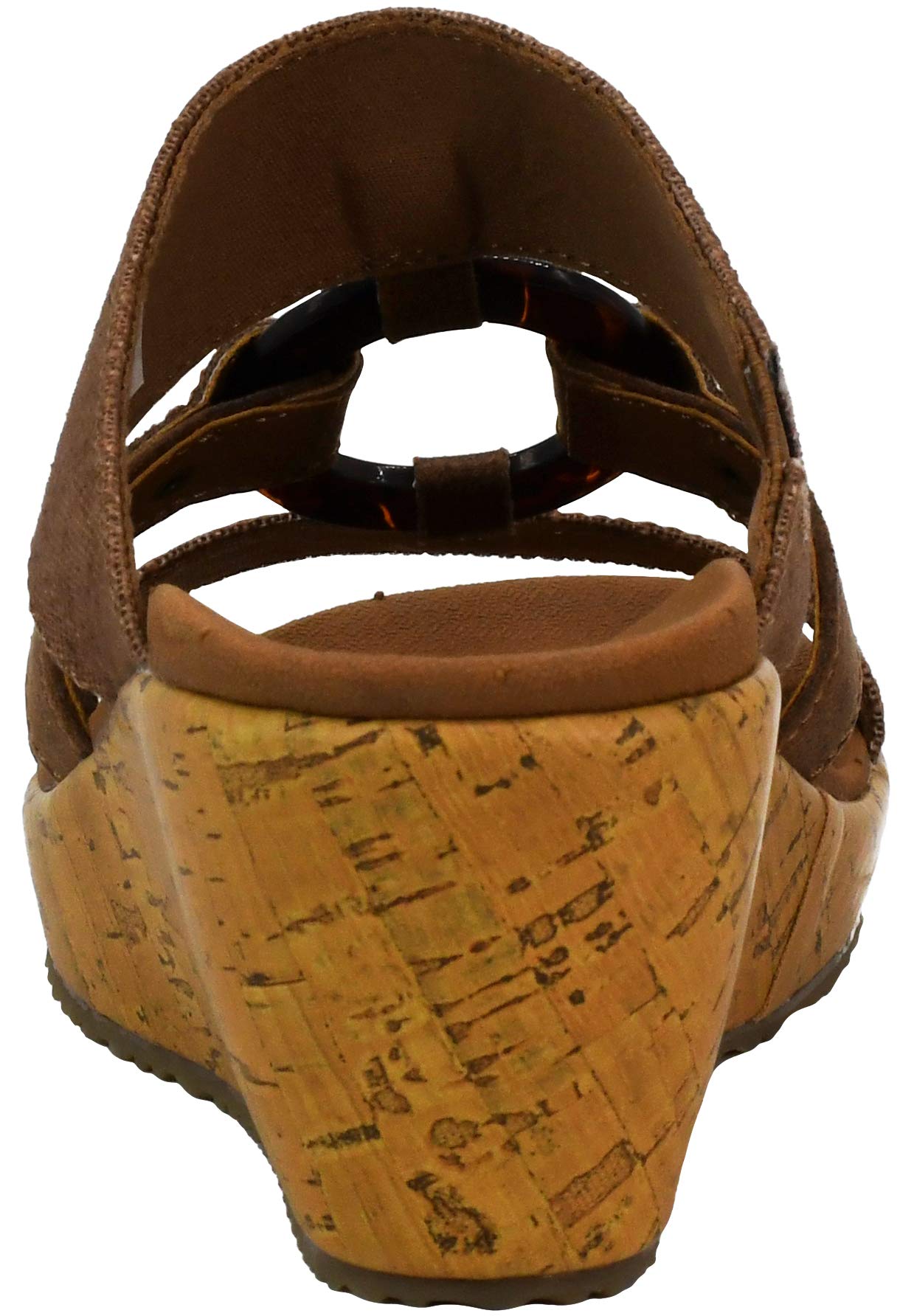 Skechers Women's Beverlee-sail Away Slide Wedge Sandal, Luggage, 6 M US