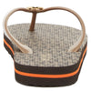 Michael Kors Flip-Flop Stripe EVA Brown 10 M