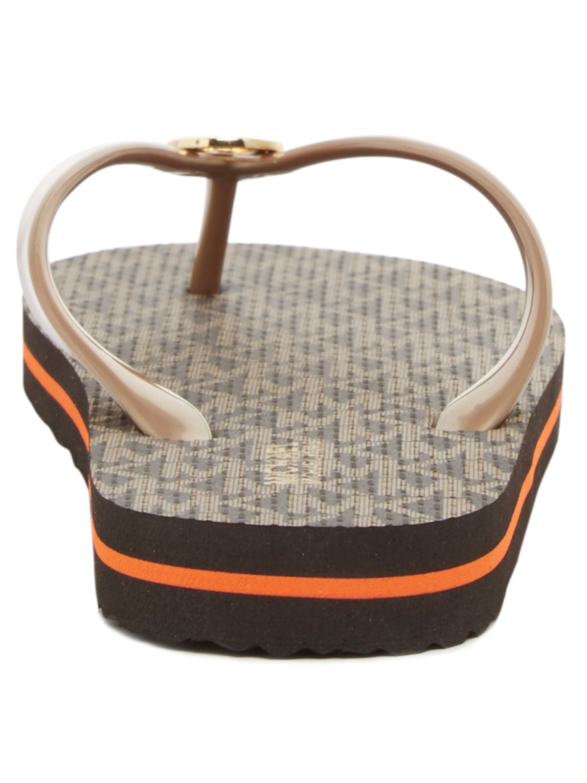 Michael Kors Flip-Flop Stripe EVA Brown 10 M