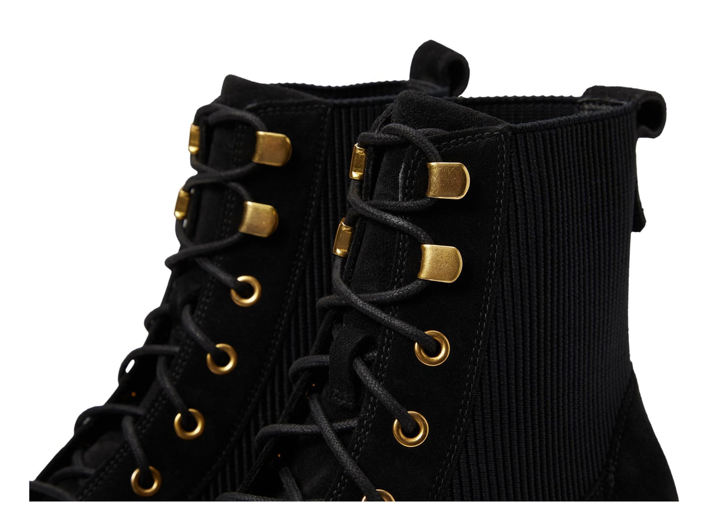 Cole Haan WOMENS CAMEA WP COMBAT BOOT II, BLACK SUEDE WATERPROOF, 10 C US