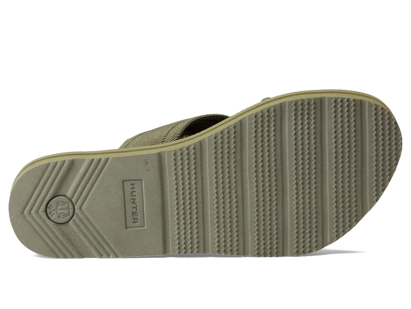 Hunter Womens Elastic Crossover Slide Lichen Green 10 M