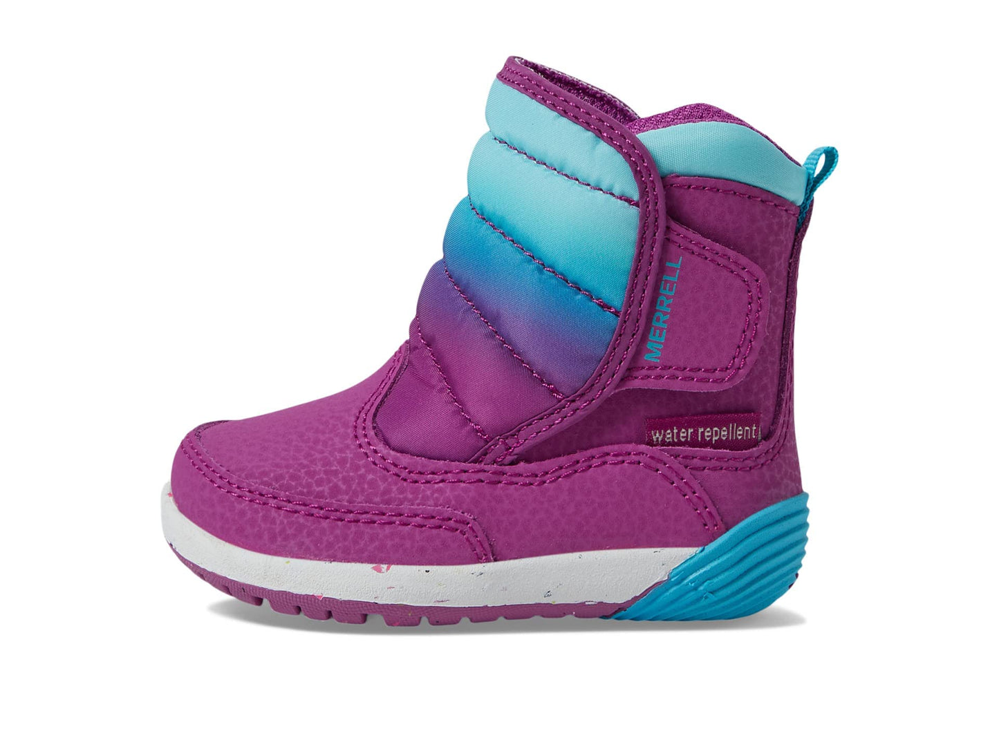 Merrell Snow Boot, Berry/Turq, 7 US Unisex Little Kid