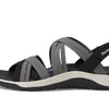 Skechers USA Reggae Cup-Smitten By You Women's Sandal, 11 B(M) US, Black-White