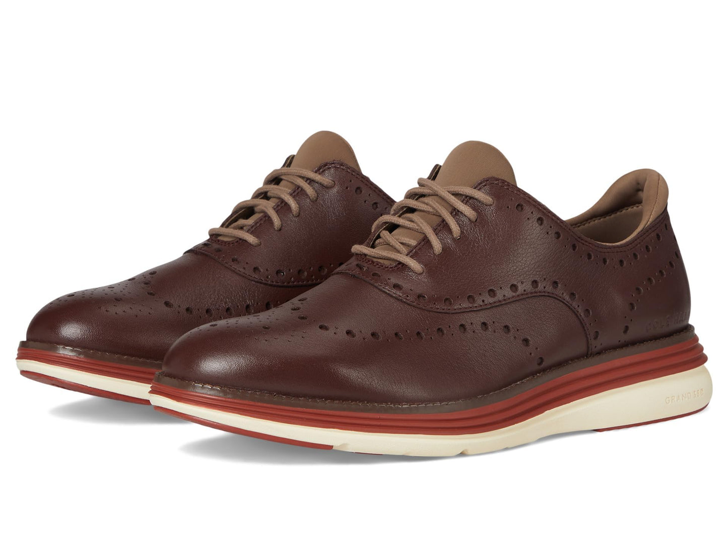 Cole Haan Men's Original Grand Ultra Wing Tip Oxford Deep Mahogany/Red Ochre/Irish Coffee Waterproof 15 Wide