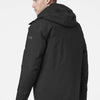 Helly-Hansen Mens Utility Waterproof Breathable Insulated Hooded Rain Jacket, 990 Black, Large