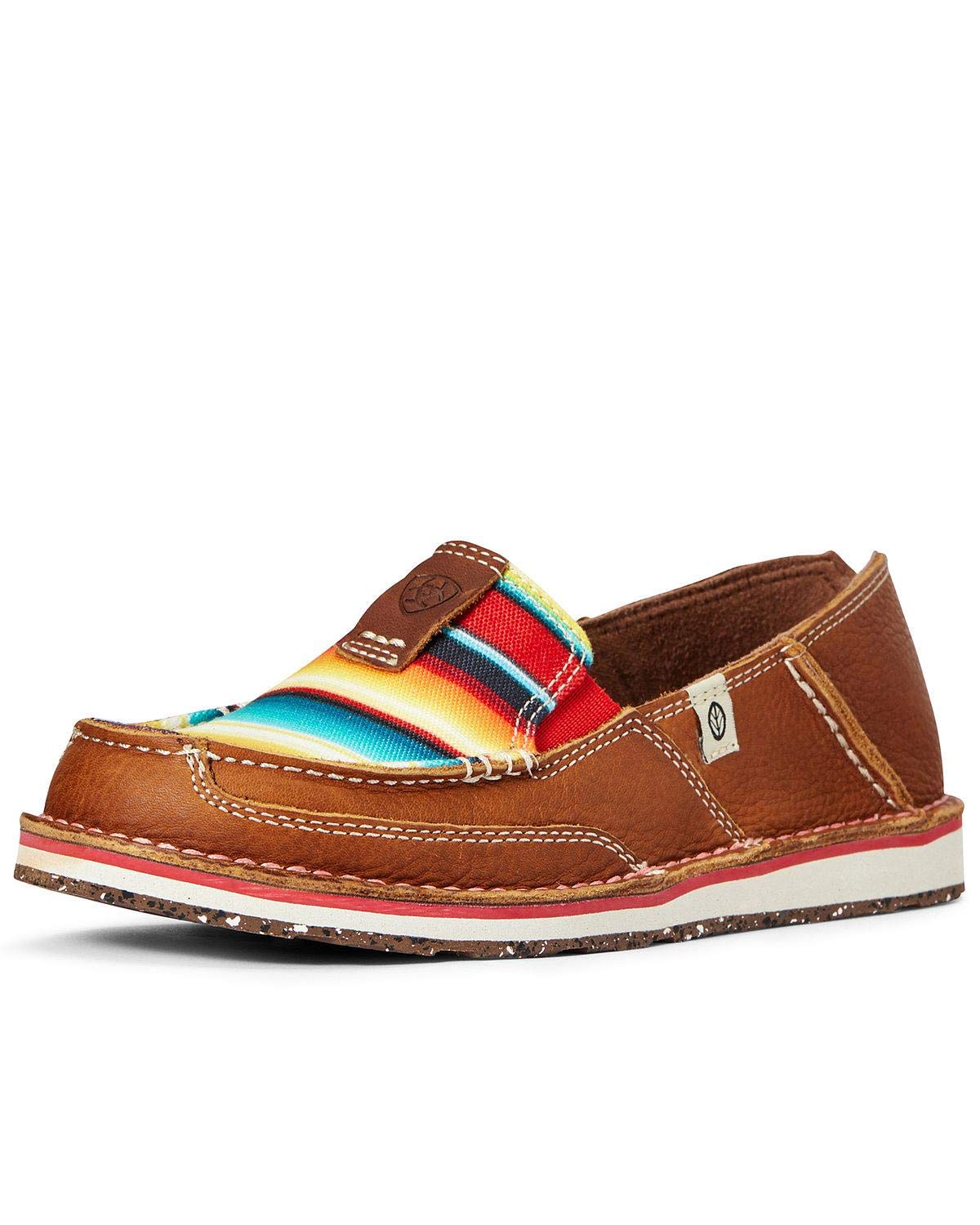 ARIAT Women's Serape Eco Cruiser Shoes Moc Toe Brown 8.5 M