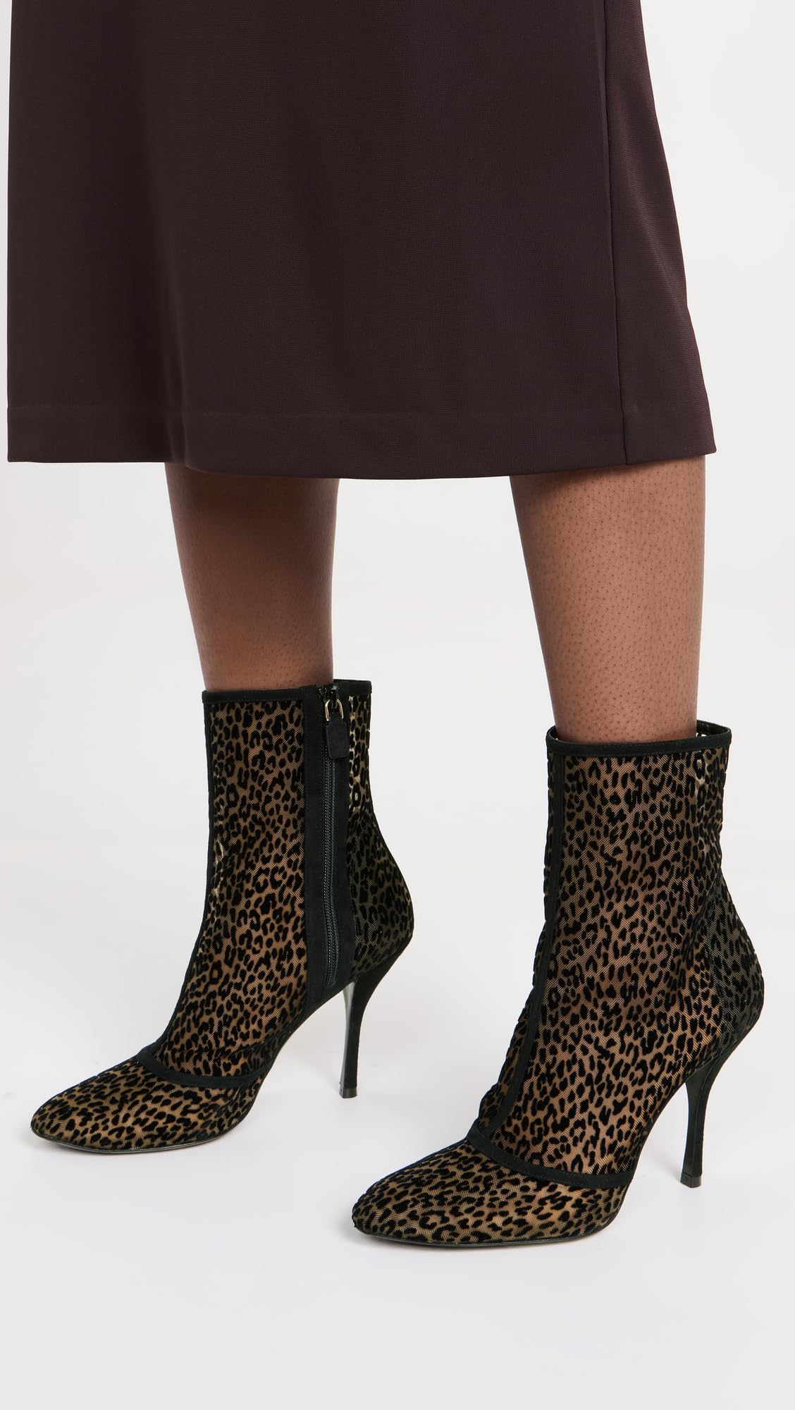 Stuart Weitzman Women's Noche 100 Zip Booties, Black, 7.5 Medium US