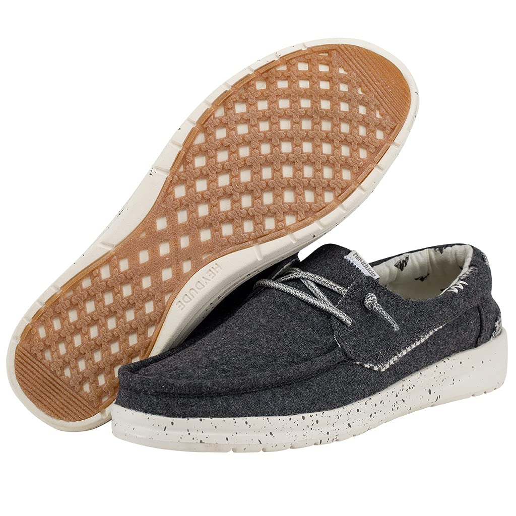 HEYDUDE Men's Welsh Grey Houndstooth, Size