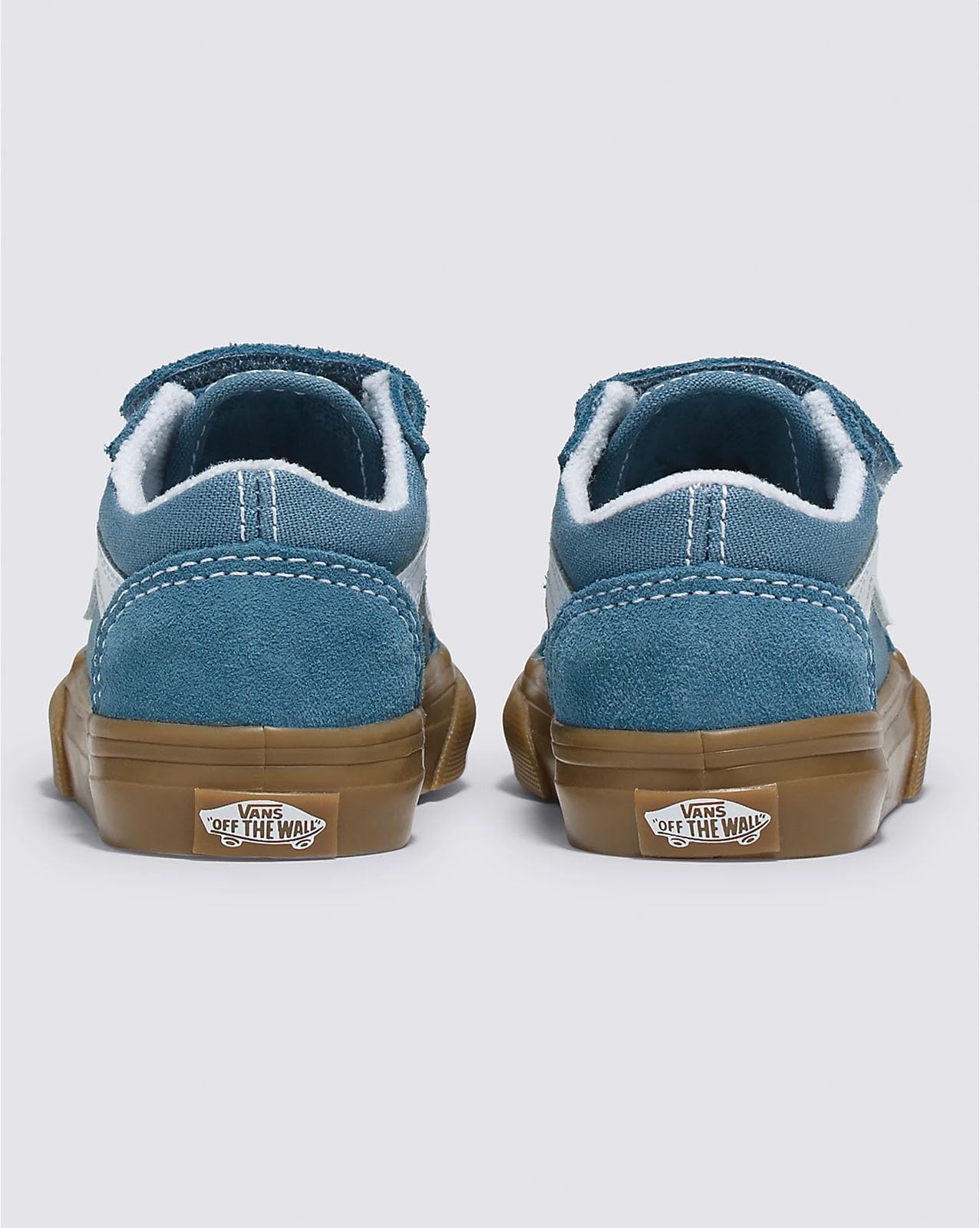 Vans - Toddlers Old Skool V Sneakers with Fastner, Color Blue/True White, Size: 6 M US Toddler