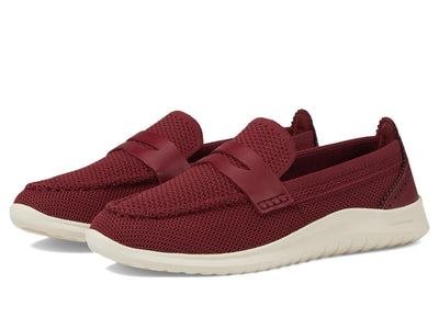 Cole Haan Womens Zerogrand Meritt Stitchlite Loafers, Black Cherry Knit/Ivory, 7 Medium