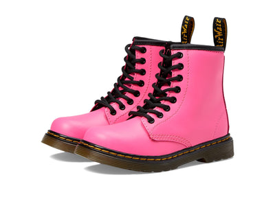 Dr. Martens Kid's Collection 1460 Lace Up Fashion Boot (Little Kid/Big Kid) - Boots for Kids - Rubber Outsole Clash Pink Romario 2 UK (US 3 Little Kid) M