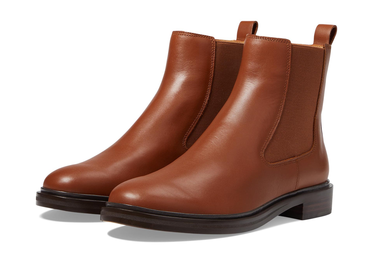 Madewell The Benning Chelsea Women’s Boots - Leather Lining & Upper - Man-Made Sole - Stretch Gore Panels Warm Cinnamon 9 M