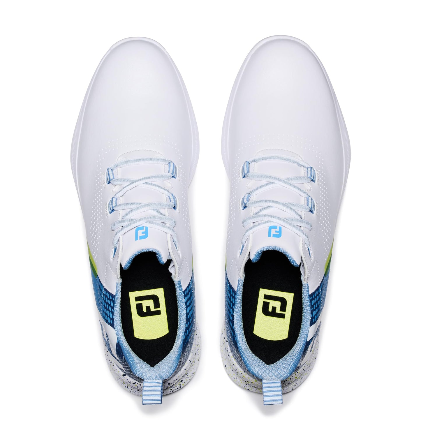 FootJoy Men's FJ Fuel Previous Season Style Golf Shoe, White/Blue/Green, 10 Wide