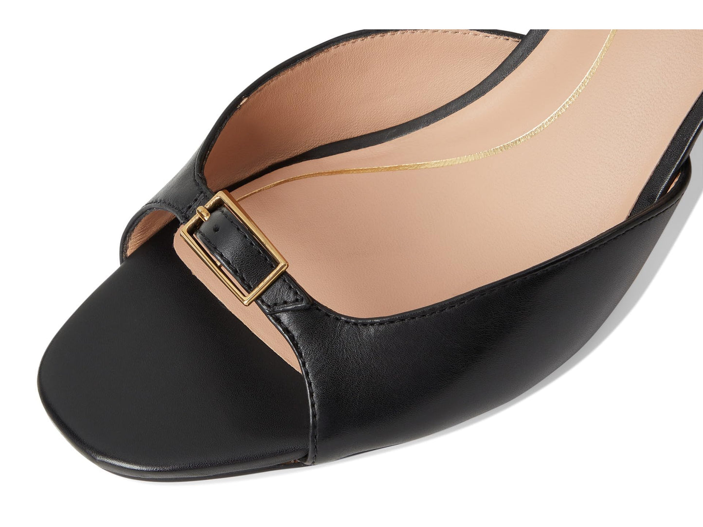 Cole Haan Women's Annalise Buckle Sandals, Black Leather, 7-B US