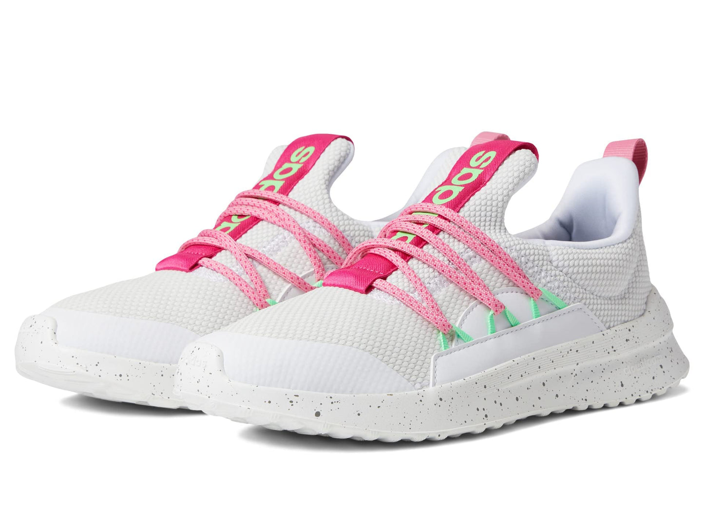 adidas Girl's Lite Racer Adapt 5.0 (Little Kid/Big Kid) White/Grey One/Bliss Pink 7 Big Kid M