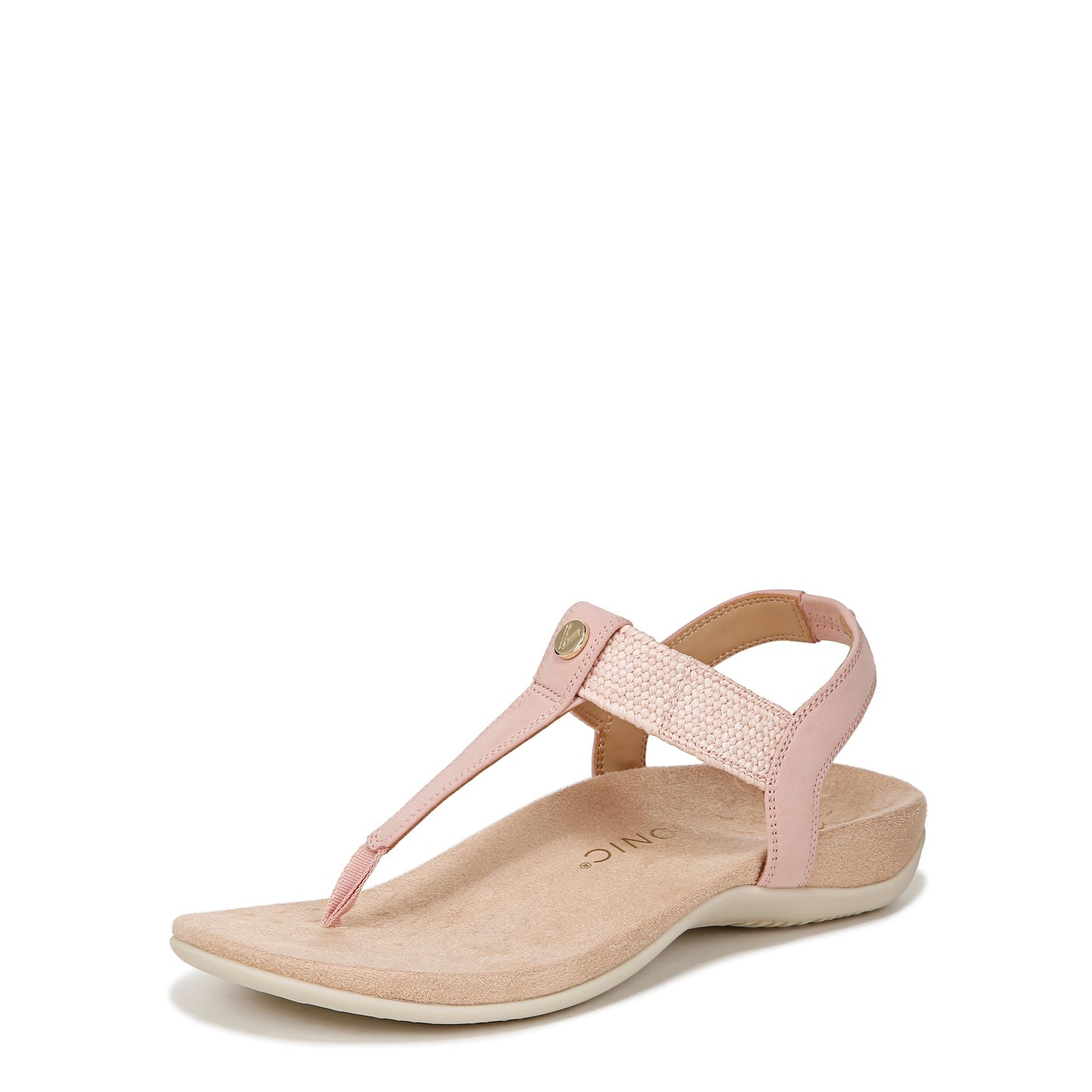 VIONIC Women's Sandal Brea Ankle Straps Light Pink Nbck Leather 13 Medium