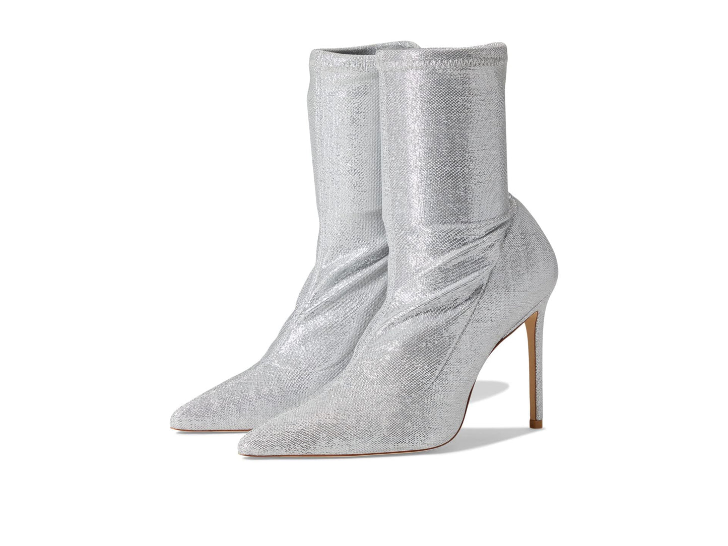 Stuart Weitzman Stuart 100 Stretch Bootie Silver 10 B