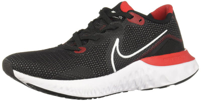Nike Men's Renew Run Running Shoes (Black/White-University Red, 9.5)