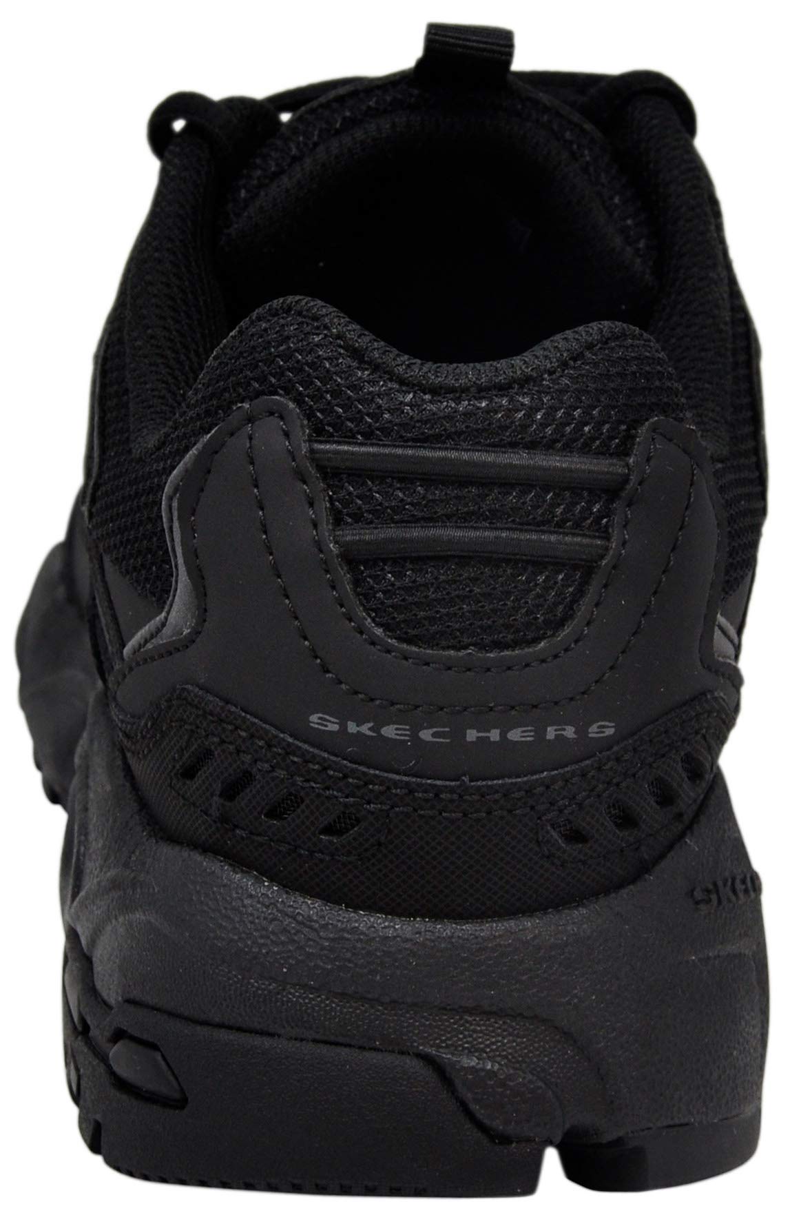 Skechers Men's Stamina-Nuovo lace up Sneaker,Black/Black, 11.5