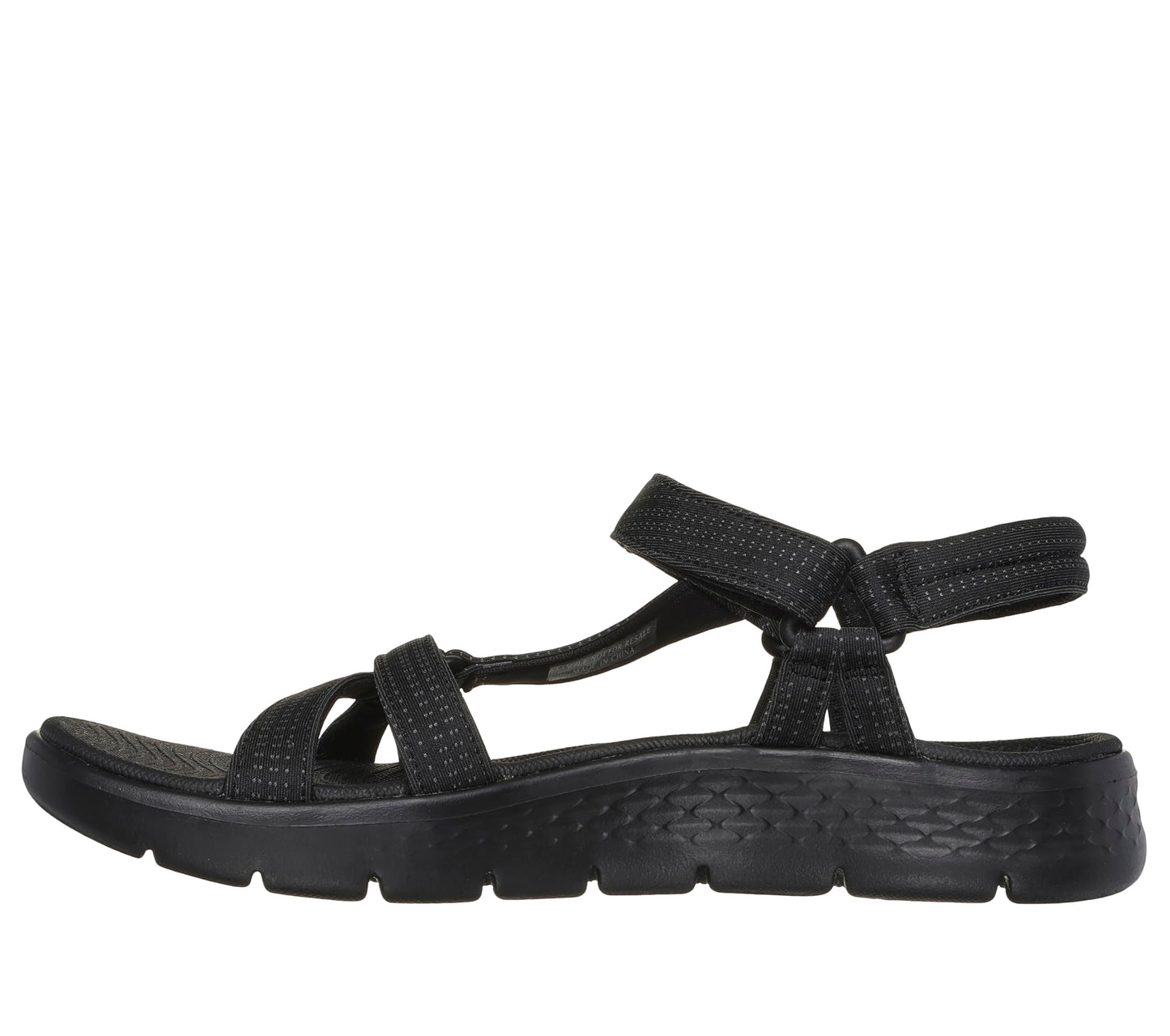 Skechers Performance Women's GO WALK FLEX SANDAL - SUBLIME,Black/Black,12