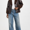 [BLANKNYC] Women's Sweet Talker Bomber Jacket, Brown Combo, M