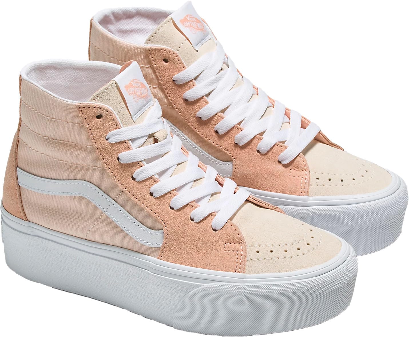 Vans - Unisex Sk8-Hi Tapered Stackform Shoes, Color Peach, Size: 5.5 M US Mens / 7 M US Womens