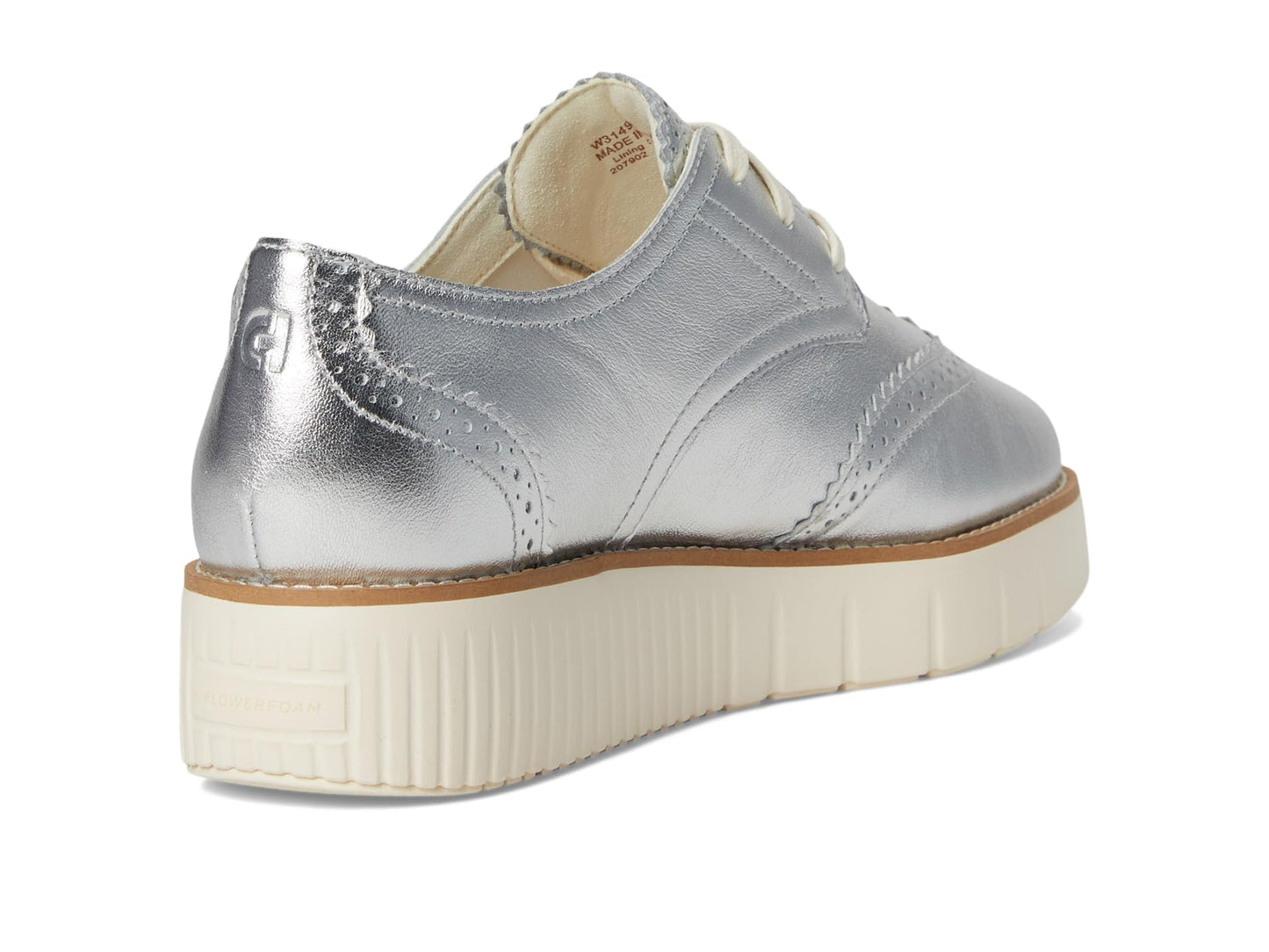 Cole Haan Womens Grand City Platform Oxford, Silver Talca/Ivory, 6 Medium