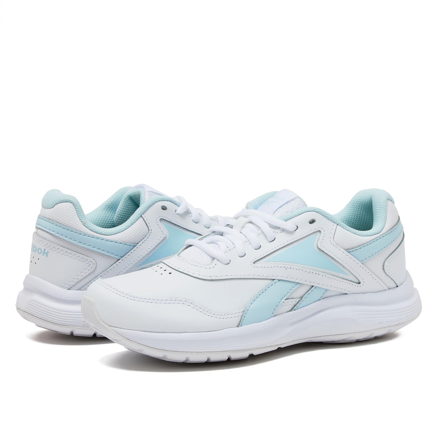 Reebok Walk Ultra 7 DMX Max Walking Womens Shoes, Athletic Black or White Sneakers for Women, Size 5 to 12 Womens Tennis Shoes, White/Glass Blue/Collegiate Royal, 9.5