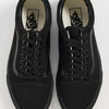 Grade School Vans Old Skool Canvas Shoes - Black/ White