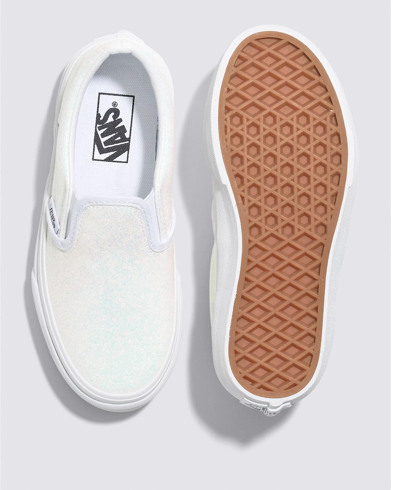 Vans - Kids Classic Slip-On Shoes, Color White, Size: 3 M US Little Kid