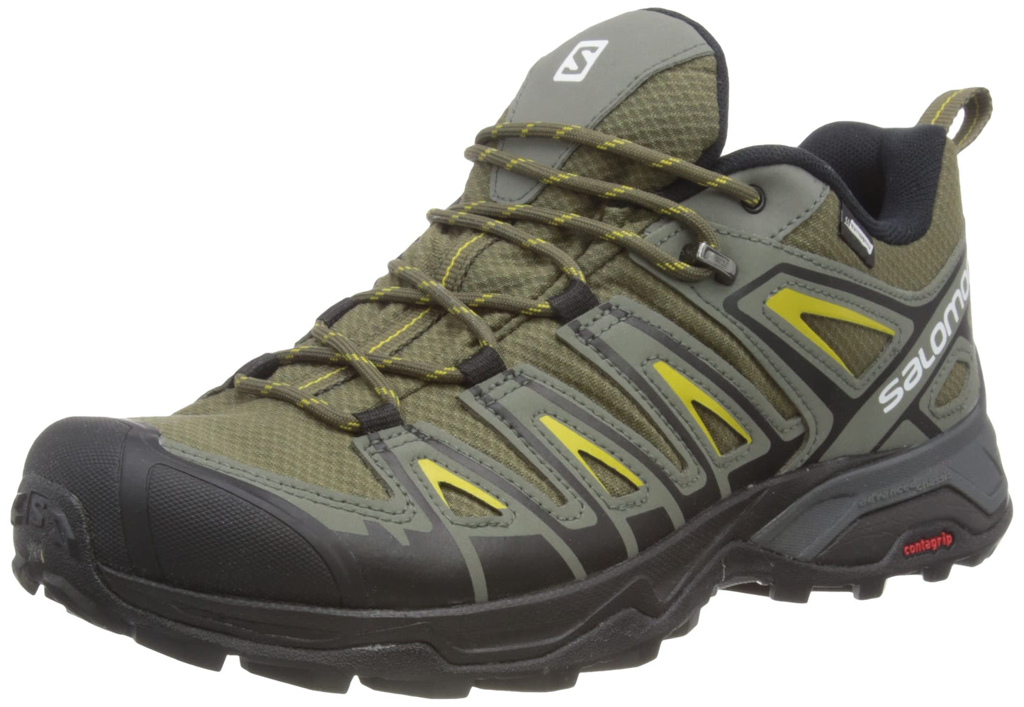 Salomon Men's X Ultra Pioneer CLIMASALOMON™ Waterproof Hiking Shoes for Men, Olive Night/Castor Gray/Antique Moss, 10.5