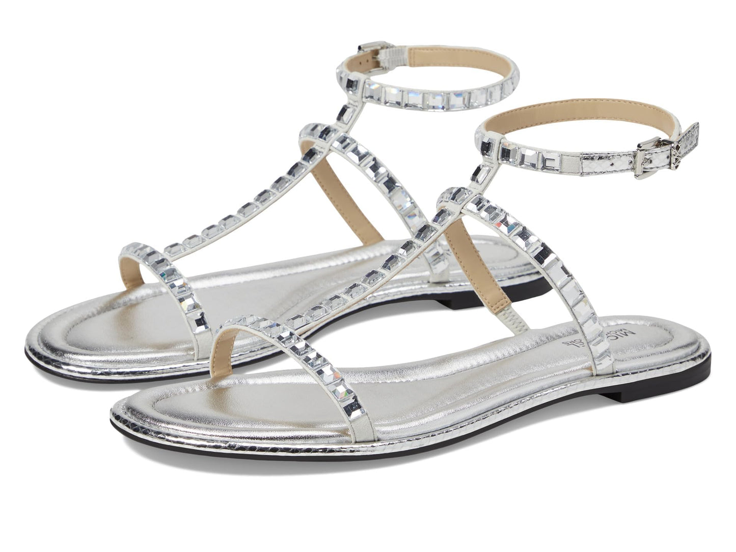 Michael Kors Celia Flat Sandal Silver 8 M