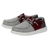 HEYDUDE Wally Toddler Tri Varsity Crimson Size C6 | Boy's Shoes | Boy's Slip On Loafers | Comfortable & Light-Weight