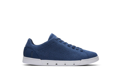 SWIMS Men's Breeze Tennis Knit Sustainable, Denim Heather, 10