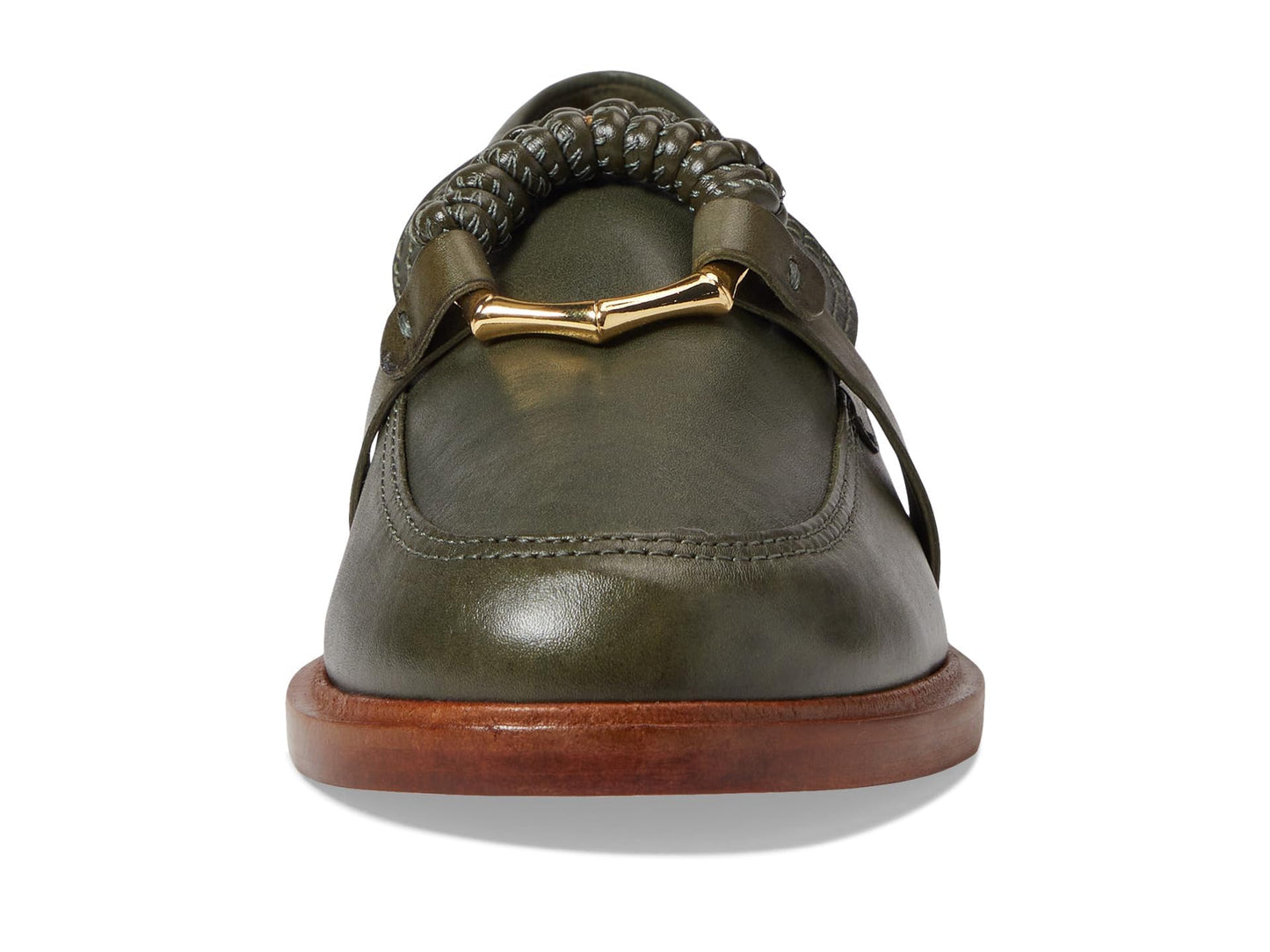 SCHUTZ Women's Rhino Loafer Flat, Militar Green, 6