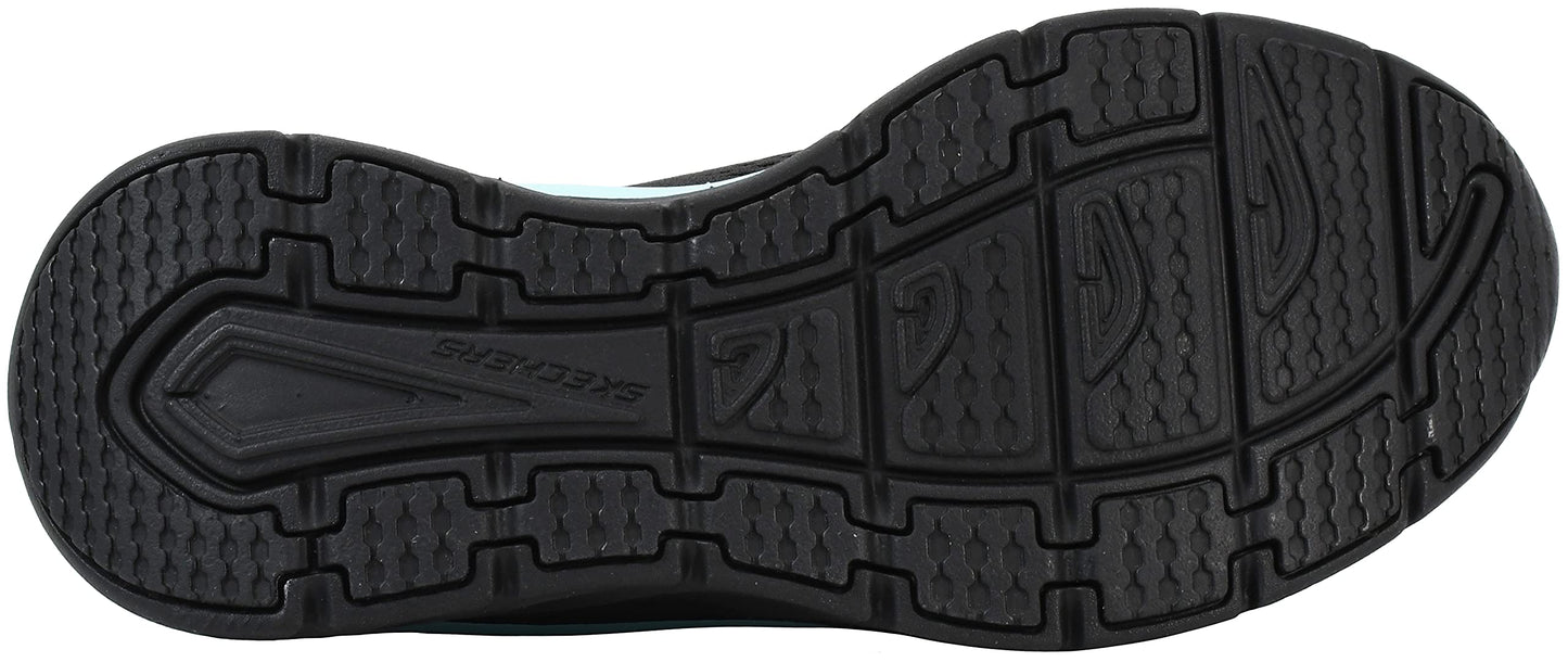 Skechers Women's D'lux Walker-Infinite Motion Sneaker, Black Aqua, 6.5 UK