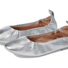 Cole Haan York Soft Ballet Silver Metallic Leather 10.5 B (M)