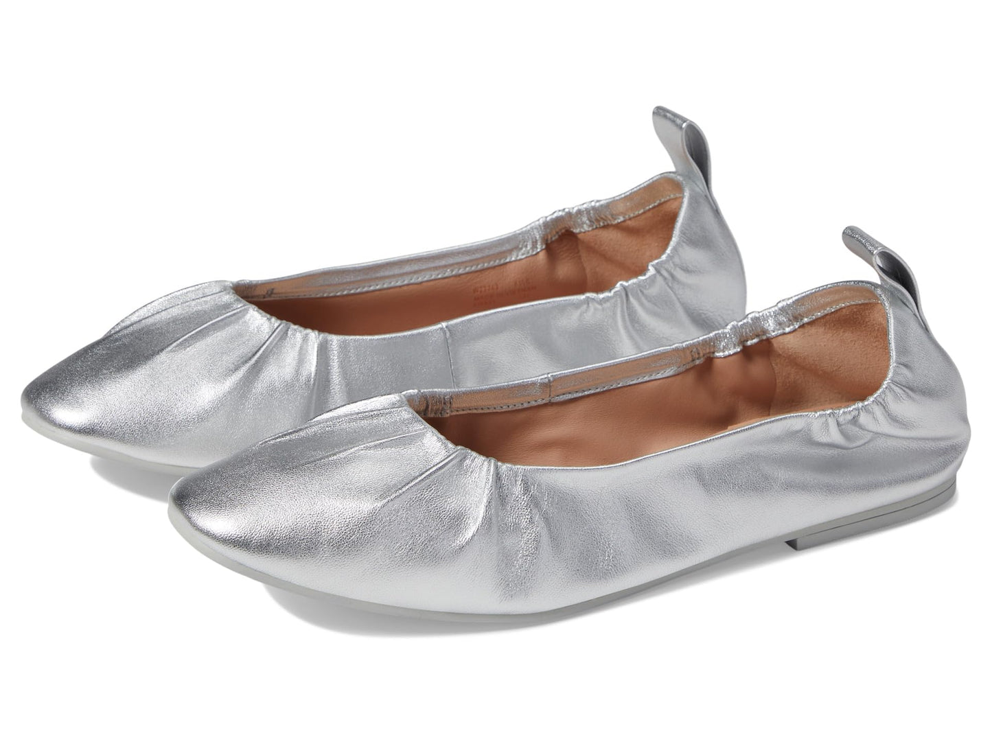 Cole Haan York Soft Ballet Silver Metallic Leather 10.5 B (M)