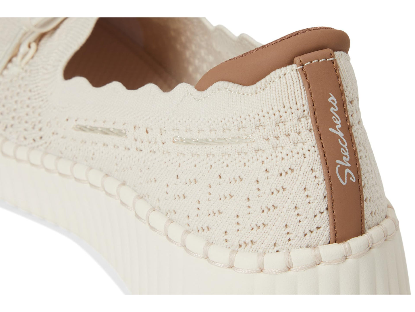 Skechers Women's Wilshire BLVD - Knit Sail, Off White, 8